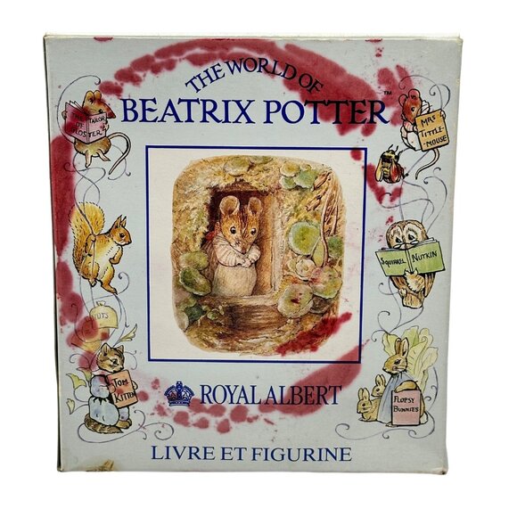 Royal Albert Benjamin Bunny Figurine Story Book Set 1989 Beatrix Potter 4 Inch - Picture 3 of 16